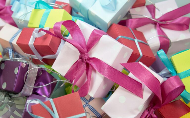 Close up photo of assorted gift boxes